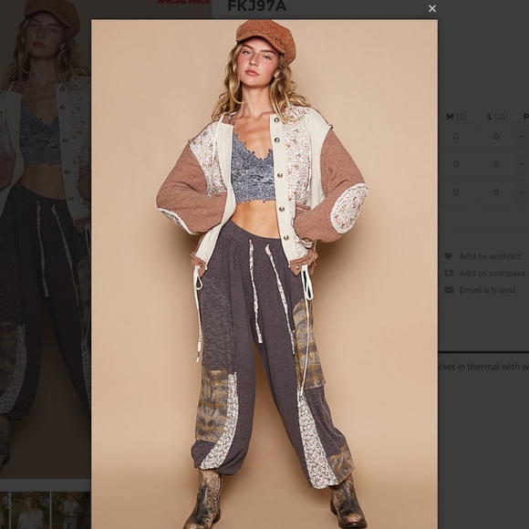 POL “ Chicago 5  “ POL Quilted Thermal Jacket with Waist String and Hood 80 - Picture 8 of 10